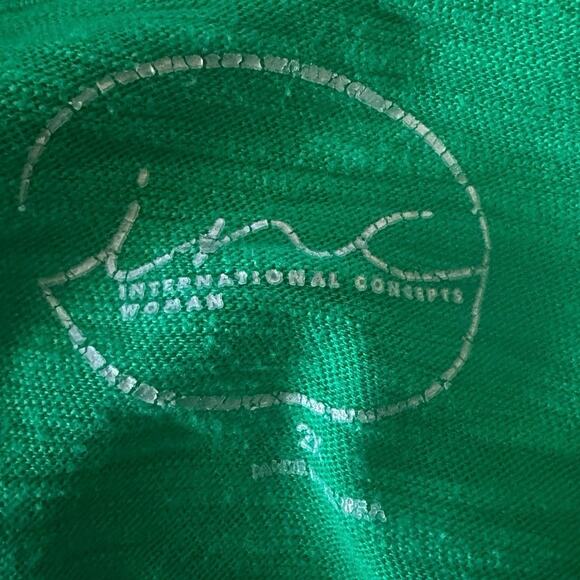International Concepts Solid Green Top Sz. 2X - Picture 4 of 6